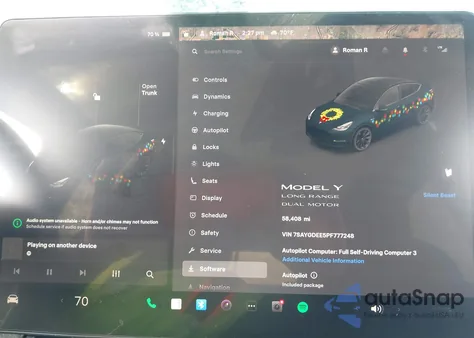 2023 Tesla Model Y Awd/Long Range Dual Motor All-Wheel Drive из США, поврежденный, VIN 7SAYGDEE5PF777248